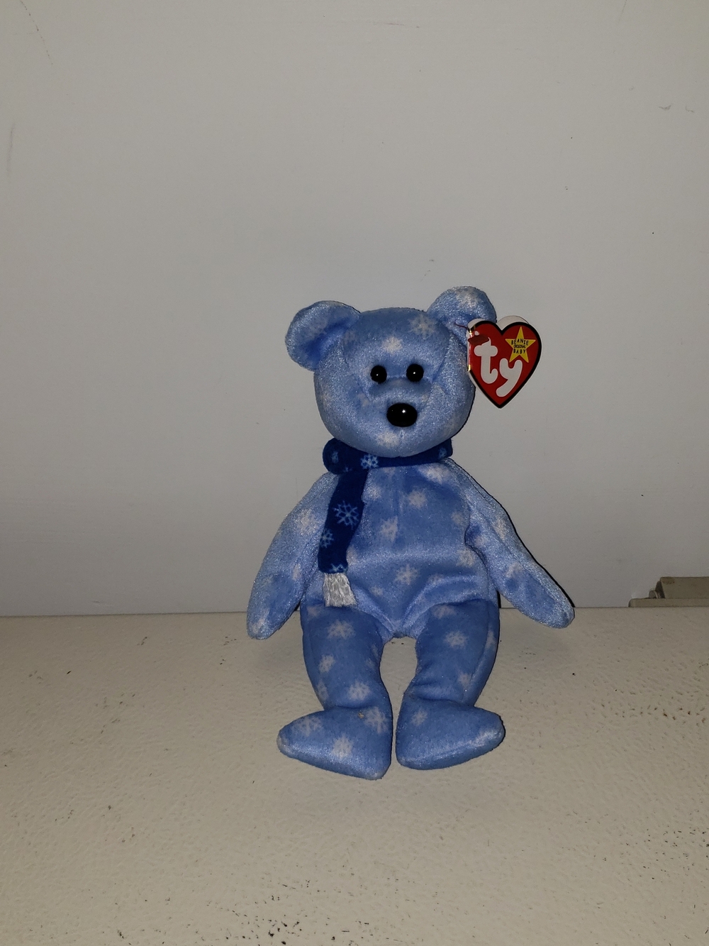 TY Beanie Babies Blue Snowflake Bear Plush - Blue